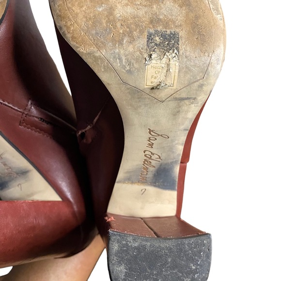 Sam Edelman Women's Red Heeled Ankle Booties - Picture 6 of 9